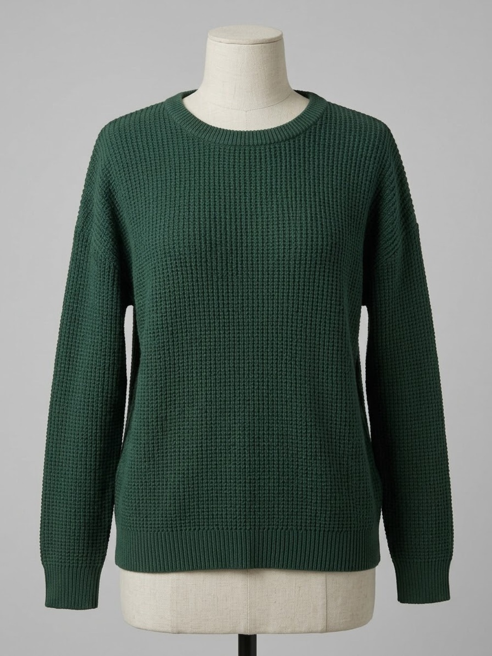 Cotton On Waffle Knit Sweater - Forest Green Sz L